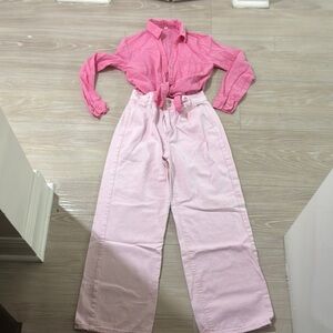 Pink Women's Pants and shirt set